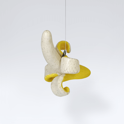 Photo of banana-ornament sculpture.