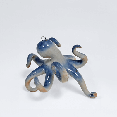 Photo of octo-blue-ornament sculpture.